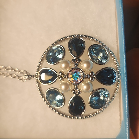 Touchstone Crystal Jewelry - Touchstone Crystal Garden Magic Pendant Necklace, in Blue